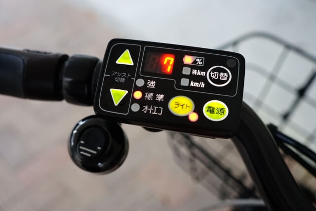 電動自転車の画面の画像